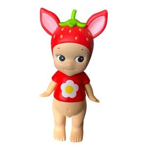 Sonny Angel AUTHENTIC Strawberry Love Fawn head Monkey body Figurine Valentine's